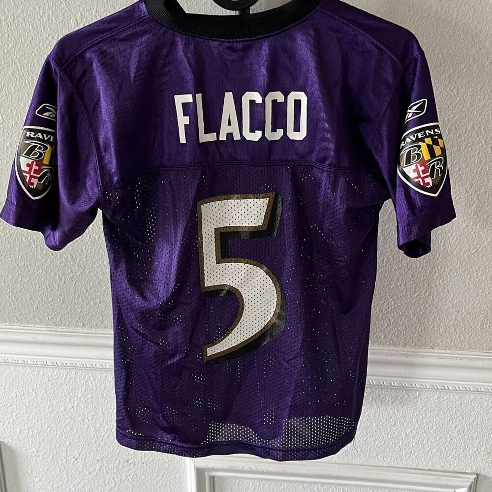 Reebok Baltimore Ravens Flacco jersey youth